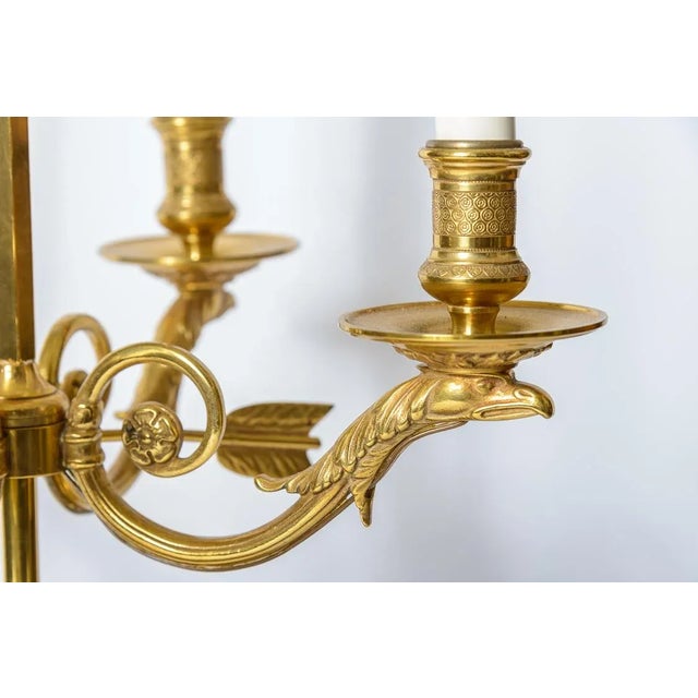 1950s Bouillotte Lamp in Dore Bronze & Black Tole, France 1940s For Sale - Image 5 of 13