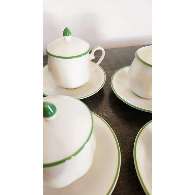 1970s Set of 4 Mid-Century Covered Bouillon or Soup Cups W/ Saucers, “Taste Setter Collection For Sale - Image 14 of 17