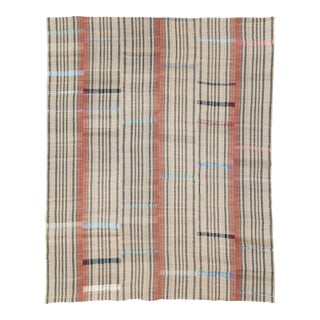 Mid-20th Century Handmade Turkish Flatweave Kilim Room Size Carpet For Sale
