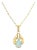 Oval Opal Necklace with Diamond Accents 14k Yellow Gold For Sale