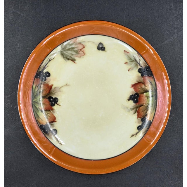Vintage Bavarian Porcelain Bouillon Bowl & Saucer, Hand-Painted Strawberry Motif, Double-Signed Set, Opalescent Lustre, l.d. Bloch & Co. Bavaria For Sale - Image 14 of 18