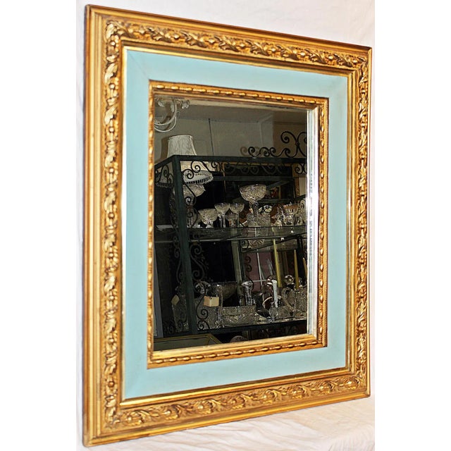 We perked up this C 1900-1910 American 23k gold gilt mirror with a lick of Annie Sloan Provence Chalk Paint® and a touch...