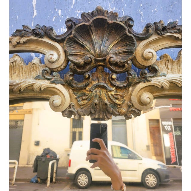 Dressing Table in Lacquered Wood with Louis XVI Style Mirror, Early 20th Century For Sale - Image 16 of 18