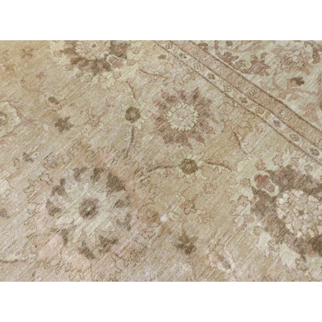 Vintage Hand Knotted Wool Pile Rug in Soft Color Palette. 9'6"x 14'6" For Sale - Image 16 of 18