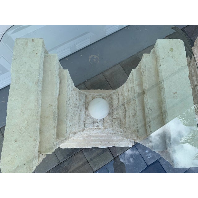Vintage Postmodern Tessellated Mactan Stone/Travertine Side Tables Attributed to Magnussen Ponte - Set of 2 For Sale - Image 9 of 15