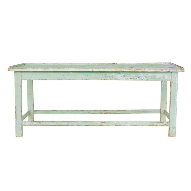 Green 19th Century Swedish Painted Baking Table For Sale - Image 8 of 9