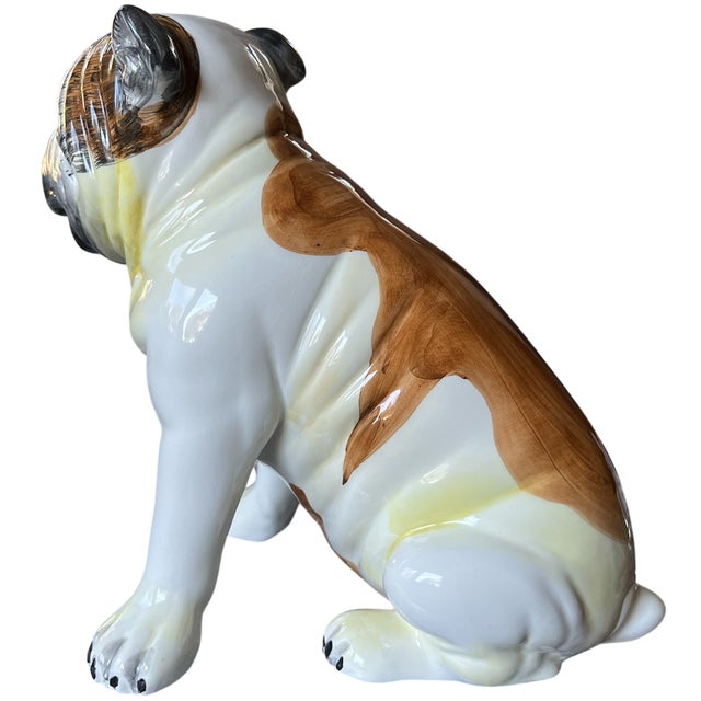 Mid 20th Century Staffordshire Porcelain Pug Hand-Painted English Charm For Sale In Jacksonville, FL - Image 6 of 9