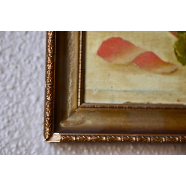 E. Durmann, Academic Roses, 1926, Oil Painting on Canvas, Framed For Sale - Image 6 of 7