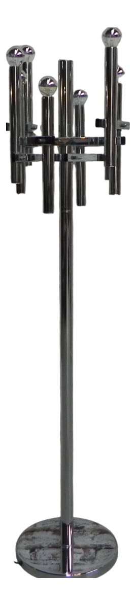 Standing Chrome Lamp with Eight Lights, 1970s