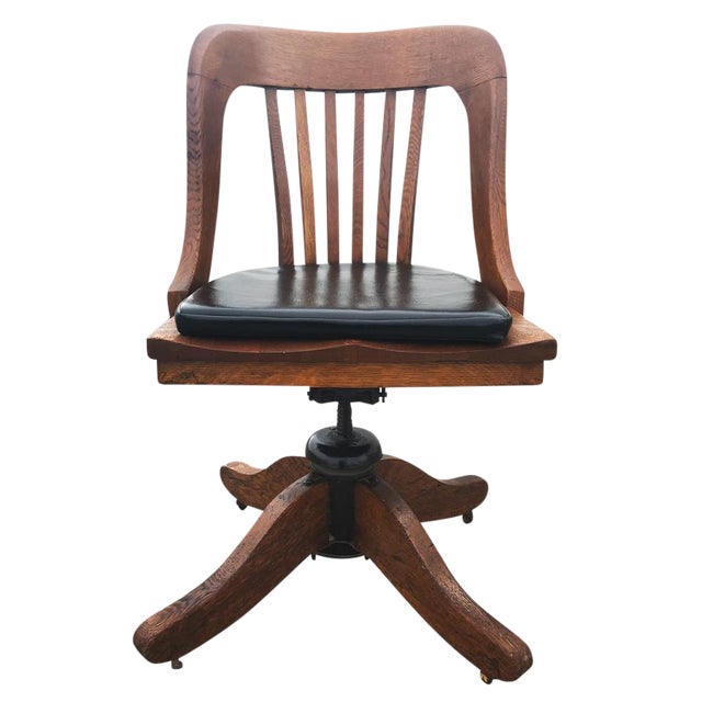 Antique Globe Wernicke Oak Lawyers Bankers Office Swivel Chair Chairish