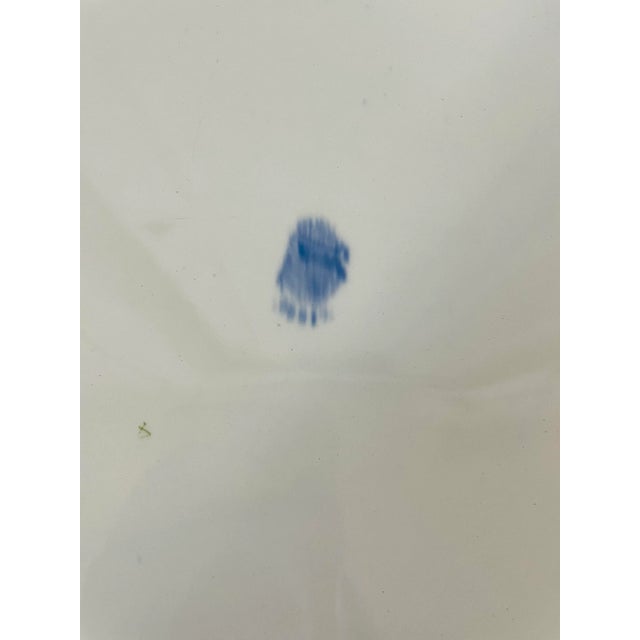 Meissen Cauldon Uk Blue Onion Oval Platter Cream N Cobalt Blue 17” For Sale In San Francisco - Image 6 of 8