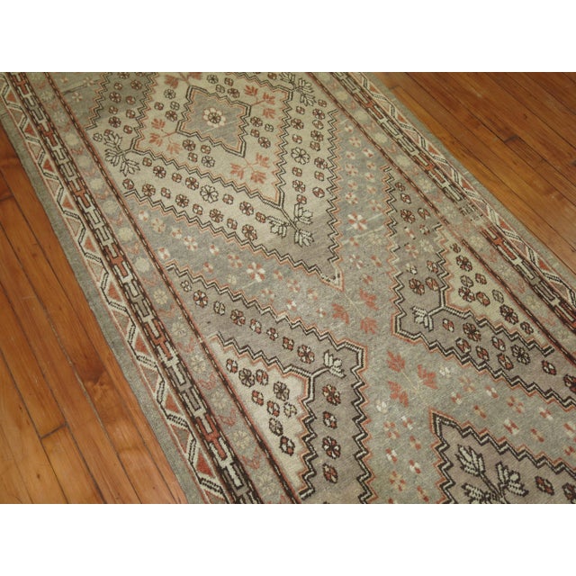 English Rare Long Antique Khotan Runner For Sale - Image 3 of 6