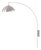Luna Bella Wall Arc Lamp - Satin Nickel, Half-Dome Shade, Dimmable For Sale