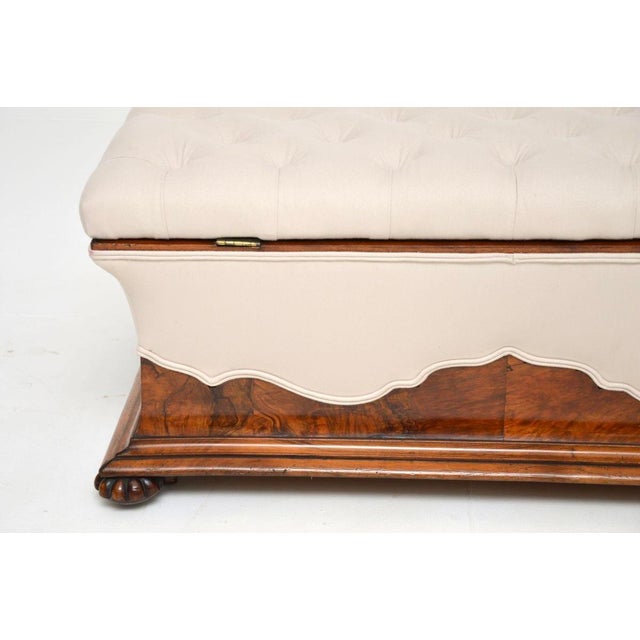 Antique William IV Burr Walnut Ottoman, 1830s For Sale - Image 9 of 15