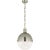 Modern Thomas O'Brien for Visual Comfort Signature Hicks Large Pendant in Antique Nickel with White Glass For Sale - Image 3 of 4