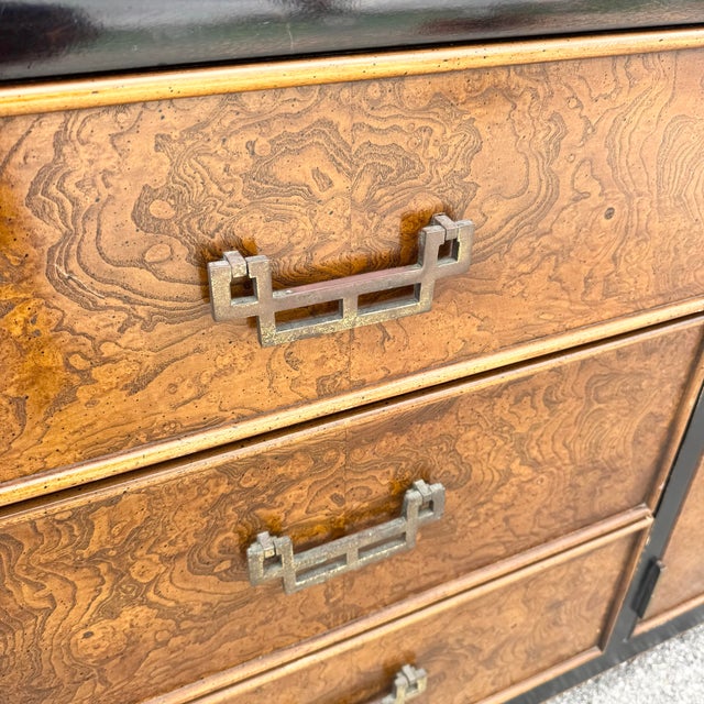 Mid Century Chinoiserie Burlwood Dresser by Century Furniture For Sale - Image 10 of 11