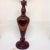 Traditional Antique Marquetry Style Hand Turned Wood Lamp For Sale - Image 3 of 8