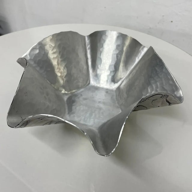 Silver 1960s Sculptural Dogwood Serving Dish by Wendell August Forge Grove City, Pa For Sale - Image 8 of 8