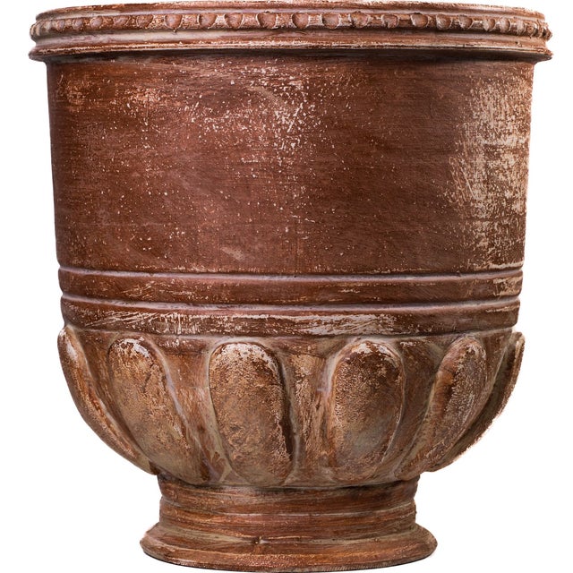 Boho Chic Visha Grecian Terracotta Vase For Sale - Image 3 of 7
