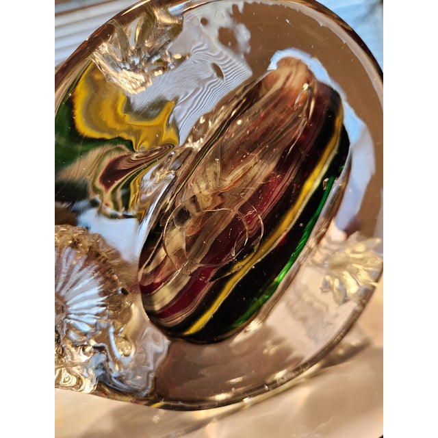 Vintage Murano Ribbon Art Glass Trumpet Vase – Jico Import, C. 1970s For Sale - Image 9 of 9