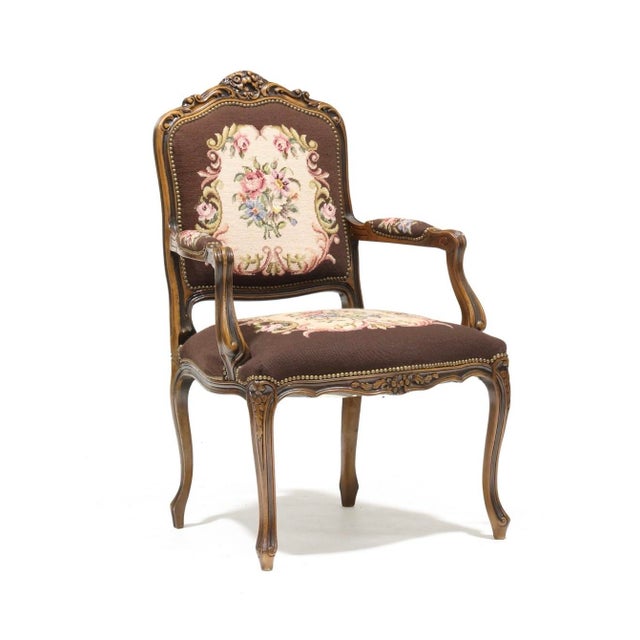Early 20th Century Set of Four (4) Louis XV Style Carved Chairs For Sale In Charlotte - Image 6 of 9