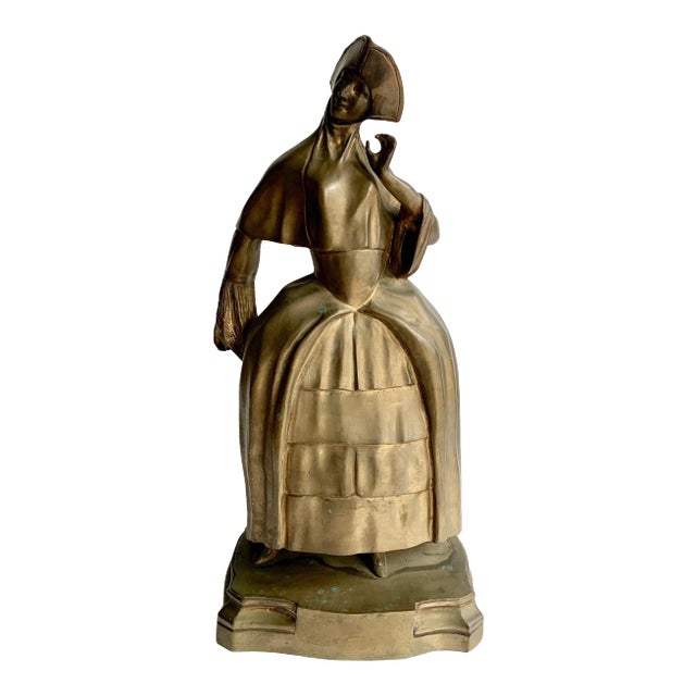 Bronze Woman Sculpture Bookend For Sale