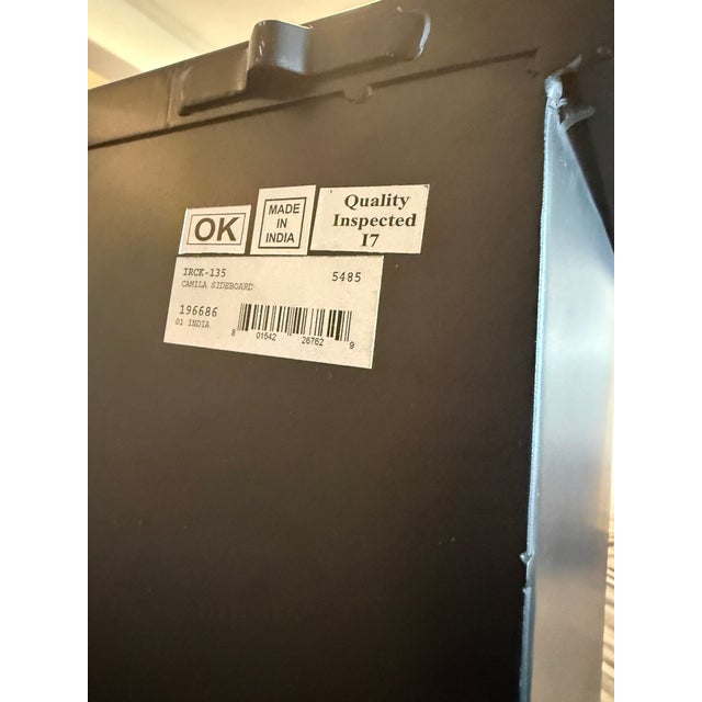 Contemporary Lulu and Georgia "Marjorie" Glass-Front Metal Curio Sideboard For Sale - Image 13 of 14