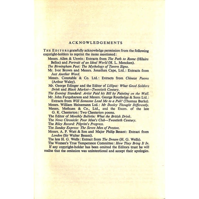 "The Flowing Bowl a Selection From the Best That Has Been Said on Drinks, Drinking, and Drinkers" Mortlock, Geoffrey and Williams, Stephen For Sale In New York - Image 6 of 7