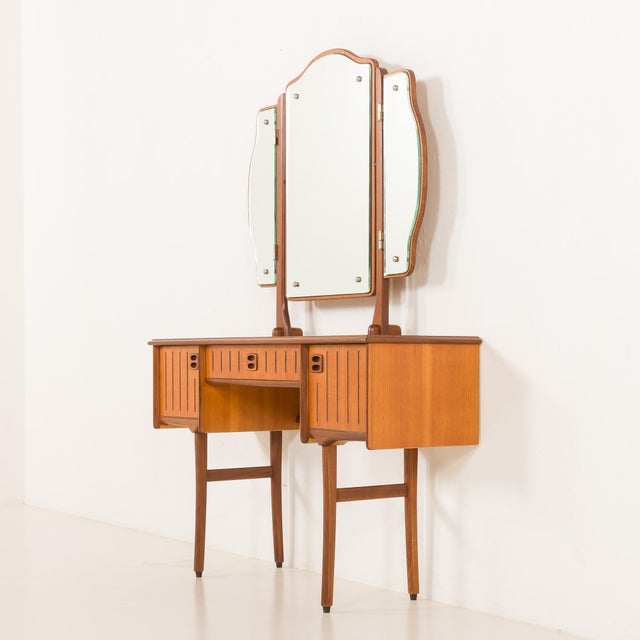 Wood Mid-Century Modern Teak Dressing Table in Teak, Norway, 1970s For Sale - Image 7 of 18