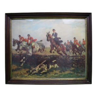 Fox-Hunt Framed Lithograph For Sale