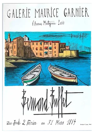 Vintage Boats Poster by Bernard Buffet, 1984