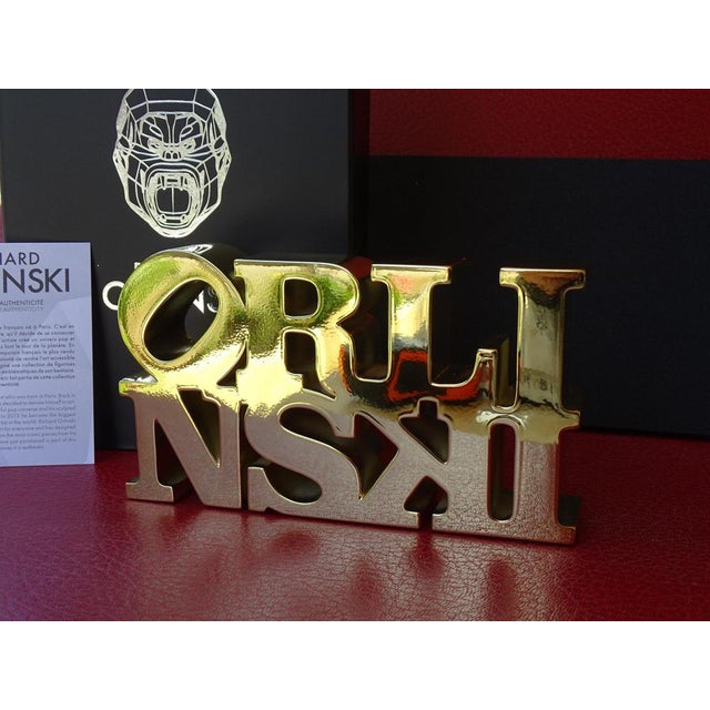 Richard orlinski the orlinski richard orlinski resin sculpture, new and unpacked, in its original box, with certificate of...