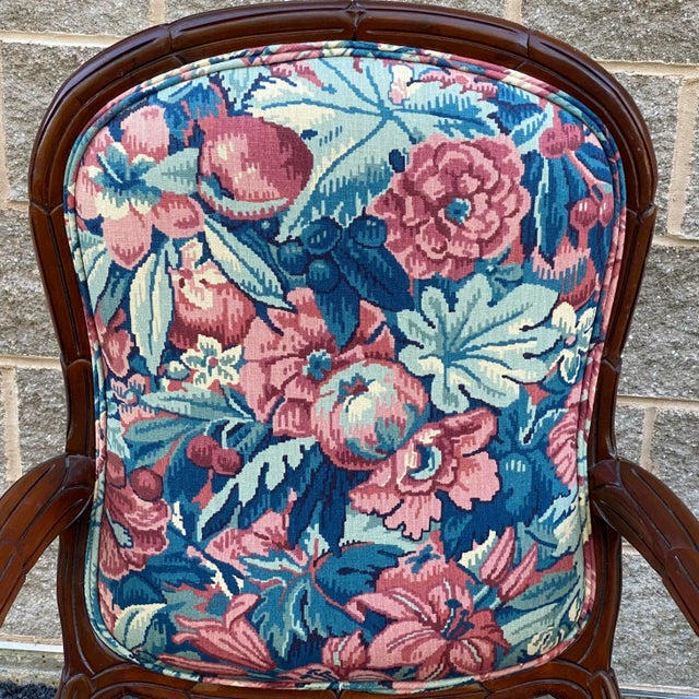 Hollywood Regency Serge Roche Style Carved Palm Frond Armchairs - a Pair For Sale - Image 3 of 13