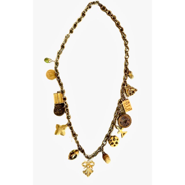 1980s Vintage World Traveler Charm Necklace For Sale - Image 5 of 11