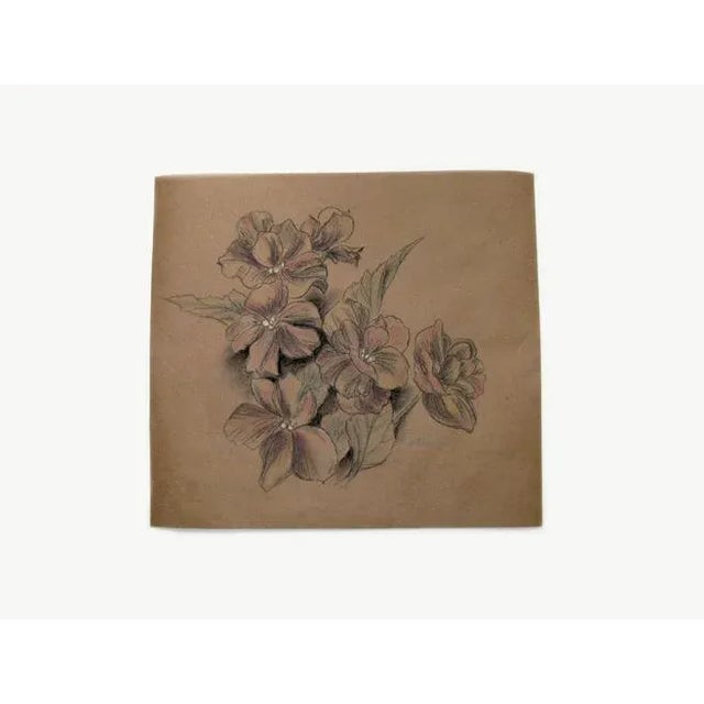 Kathleen Ney Floral I on Kraft Paper Drawing Chairish