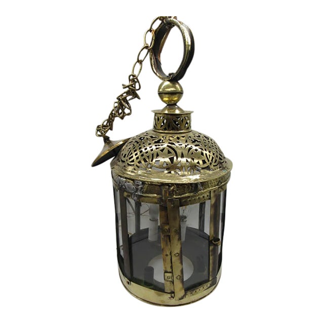 17th Century Dutch Brass Lantern For Sale