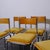 Beautiful set of 6 Ibisco chairs, crafted from wood, metal, and cane. These chairs feature a chromed tubular frame with a...