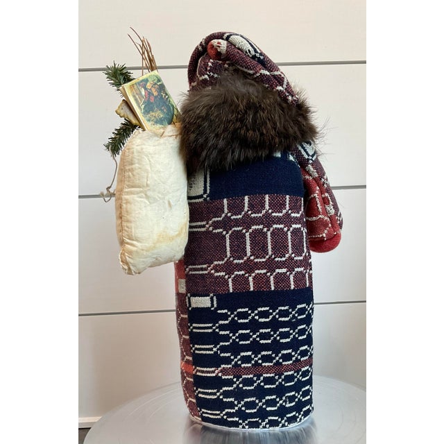 American Vintage Folk Art Santa For Sale - Image 3 of 6