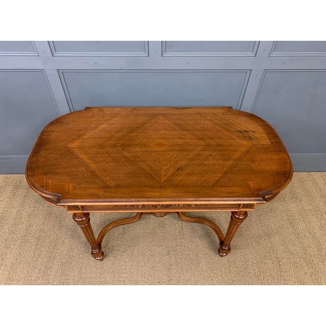 Antique French Walnut Centre Table, 1890 For Sale - Image 3 of 14