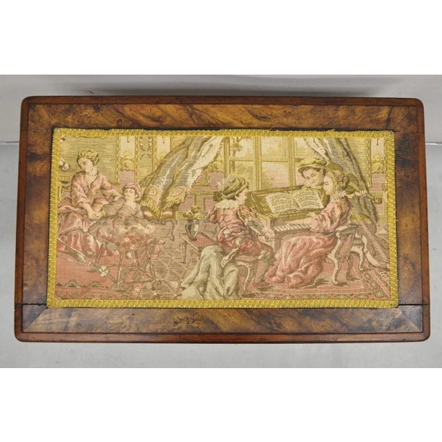 Antique Eastlake Victorian Carved Walnut Small Sewing Stand Tapestry Side Table. Item features nice smaller size, glass...
