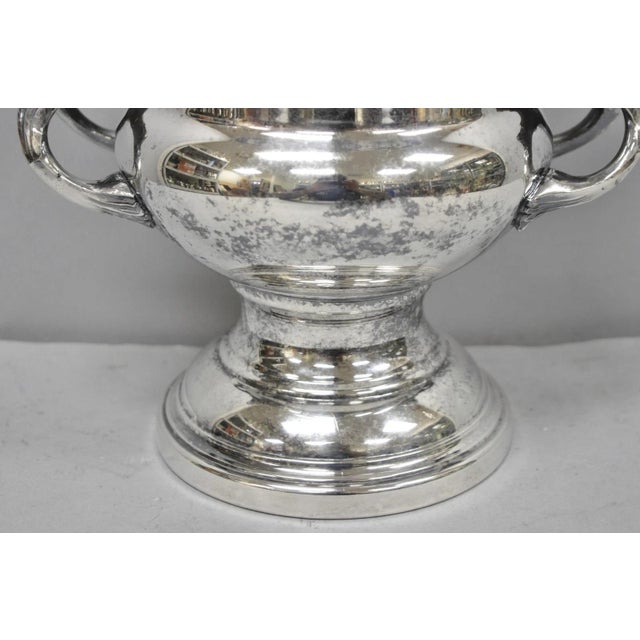 Mid 20th Century Vintage Victorian Silver Plated Trophy Cup Urn Champagne Chiller Bar Ice Bucket For Sale - Image 5 of 16