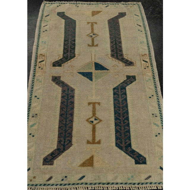 Turkish Mini Rug Oriental Hand Knotted Vintage Rug 1'11" x 3'2" #21211 Explore a curated collection of hallway runners,...
