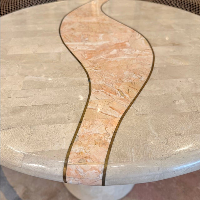 Casa Bique Vintage Tessellated Travertine Side Table by Casa Bique For Sale - Image 4 of 9