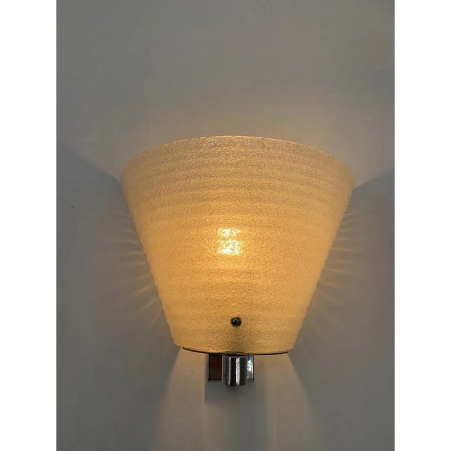 Couple Applique Wall Lamps attributed to Barovier Years 1930s Murano, Set of 2 For Sale - Image 3 of 8