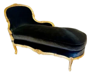 19th Century French Louis XV Style Giltwood Chaise Lounge