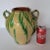 French Provincial Antique Country French Provincial Yellow and Green Glazed Terra Cotta Jar Confit Pot For Sale - Image 3 of 7