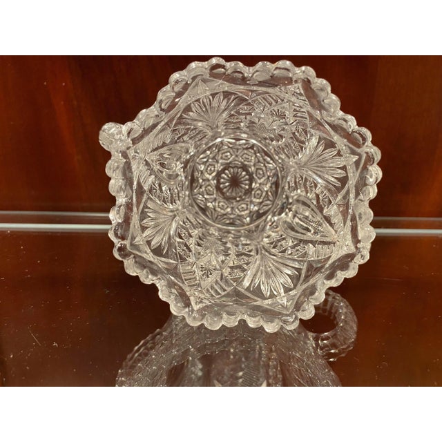 A Stunning Piece; A Rare Find. Incredible Sparkle; An Abundance of Details Rare Antique Cut Crystal Sugar Bowl, with a...