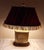 Vintage Table Lamp with Silver-Plated Oval Metal Base and Fabric Shade, 1950s For Sale - Image 12 of 12