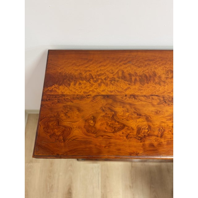 Mid 20th Century 1 of 1 Handmade Burlwood MCM Double Sided Shelf Room Divider For Sale - Image 12 of 14