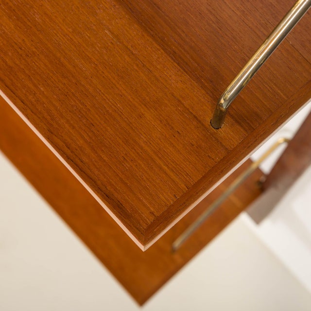 Brown Mid-Century Danish Teak Wall Unit in the style of Poul Cadovius, 1960s For Sale - Image 8 of 16